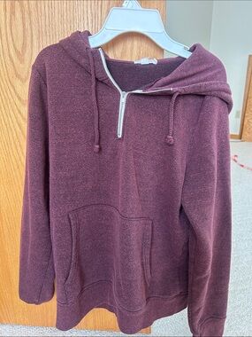 Threads 4 Thought Half-Zip Hoodie in Plum
